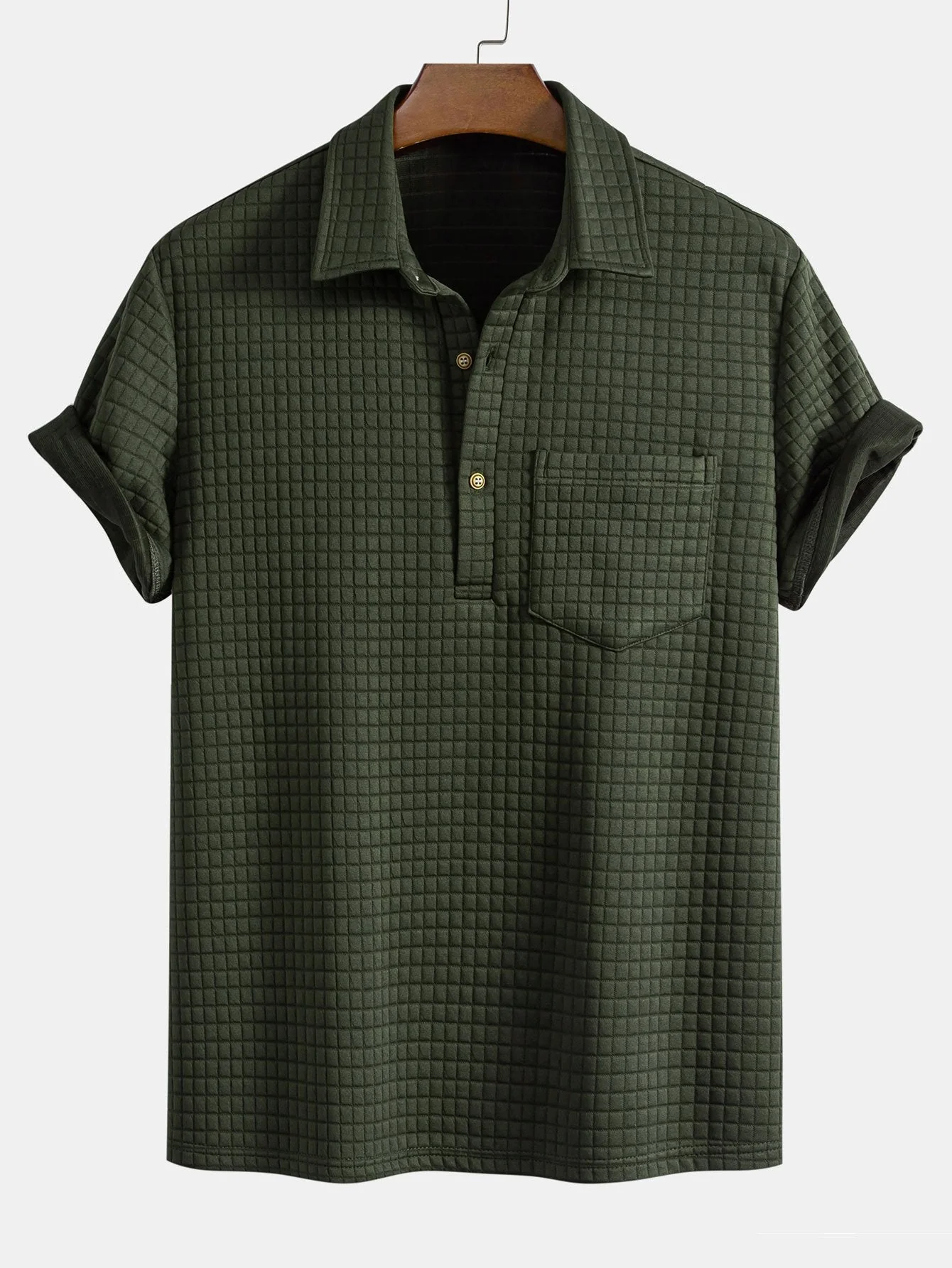 Everett | Waffle Polo With Pockets - Image 6