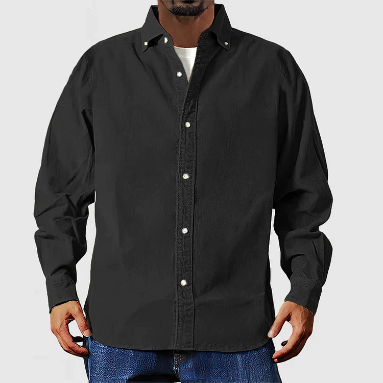 Ewan® | Classic Beige Corduroy Shirt - Image 5