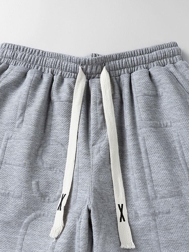 Ezequiel® | Letter Jacquard Warm Up Shorts - Image 5