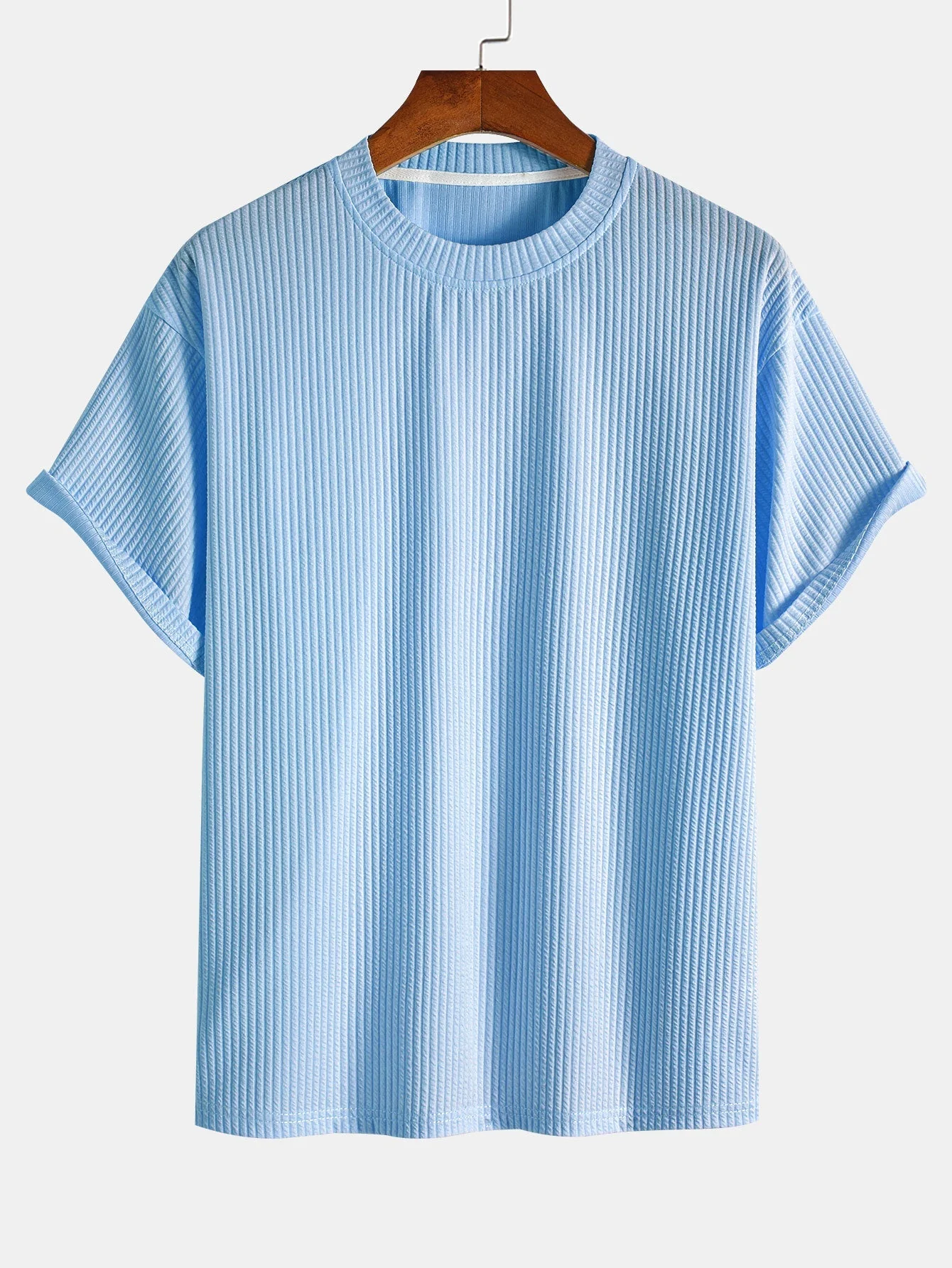Ezequiel® | Relax Fit Ribbed T-Shirt & Drawstring Ribbed Shorts - Image 7