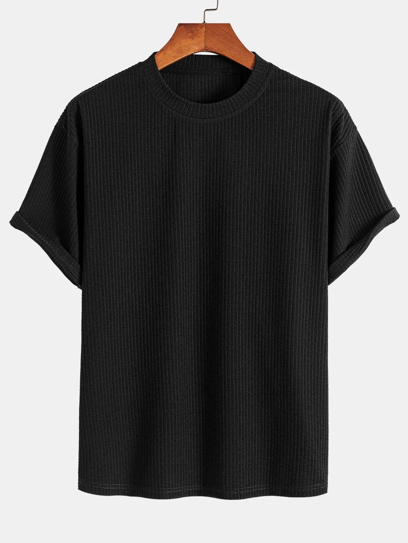 Ezequiel® | Relax Fit Ribbed T-Shirt & Drawstring Ribbed Shorts - Image 8