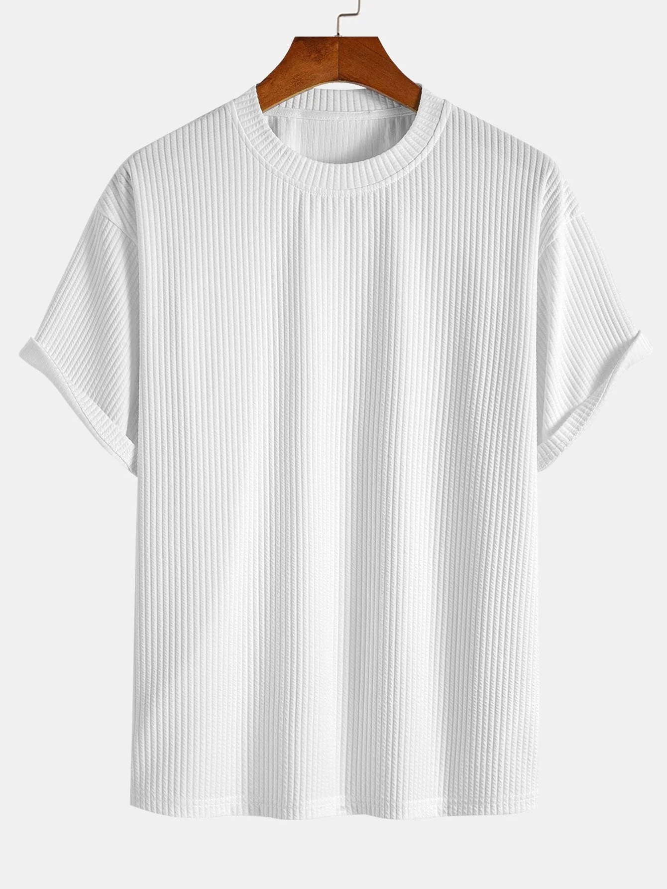 Ezequiel® | Relax Fit Ribbed T-Shirt & Drawstring Ribbed Shorts - Image 9