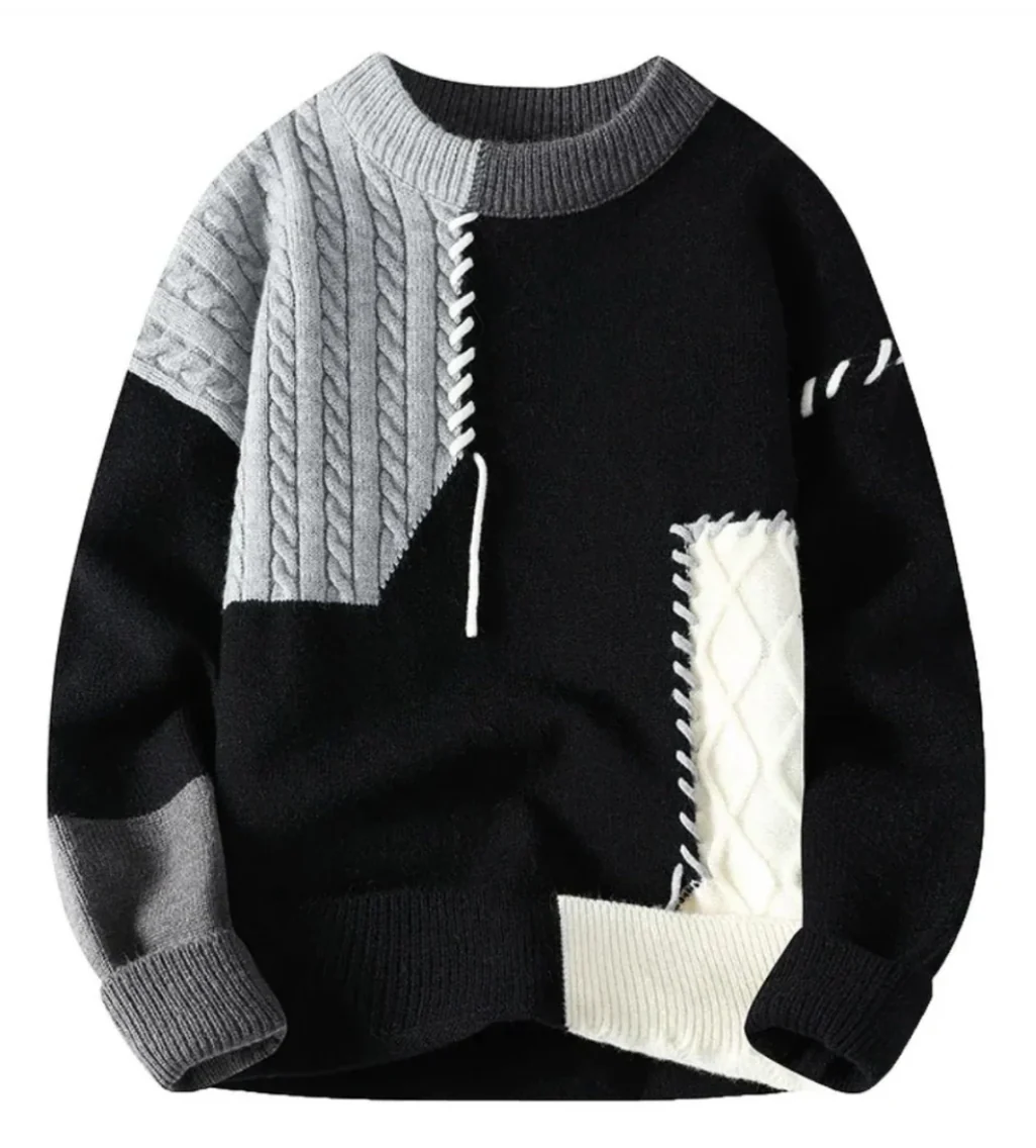 Ezra® | Retro Patchwork Sweater - Image 5