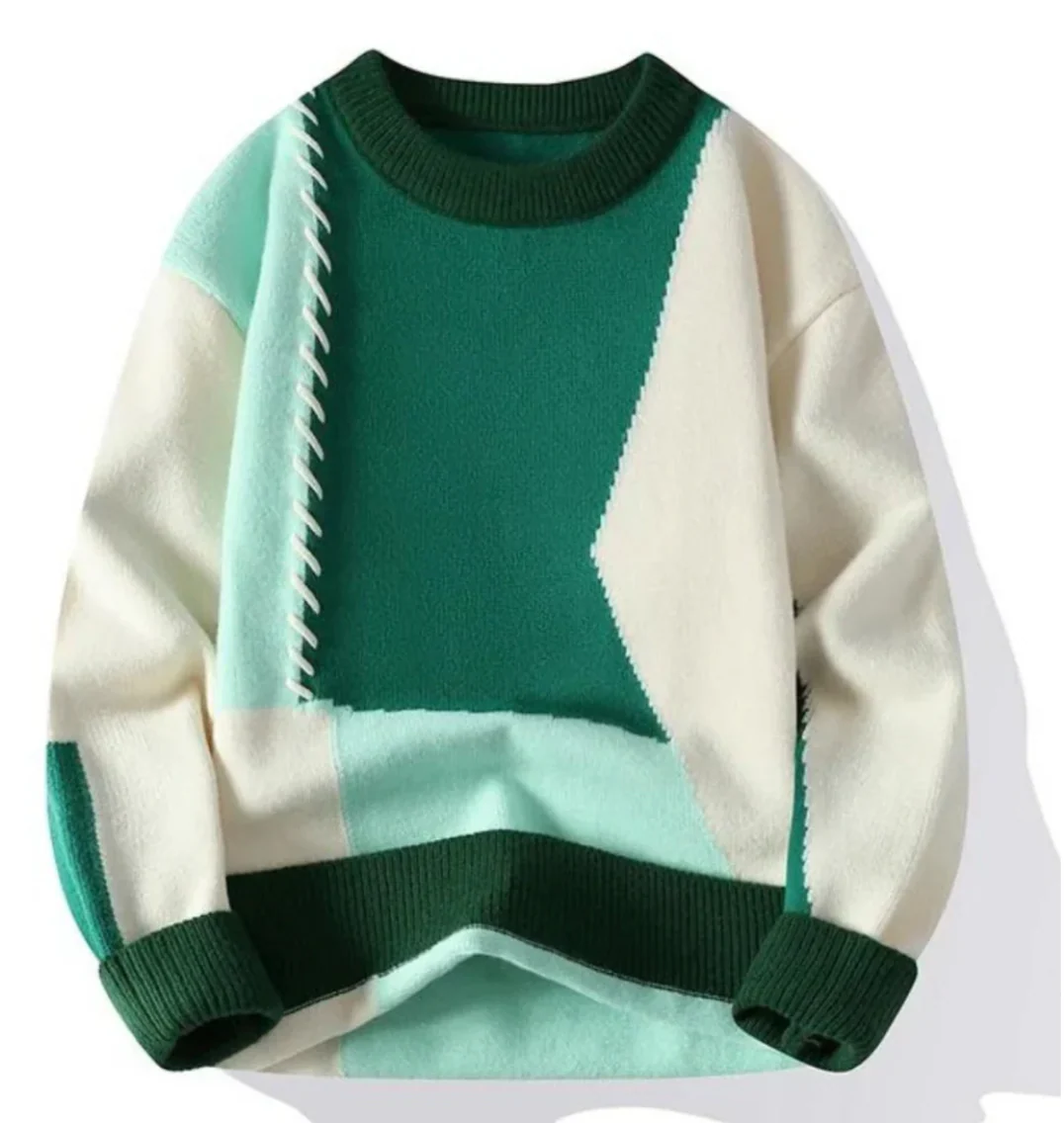 Ezra® | Retro Patchwork Sweater - Image 6