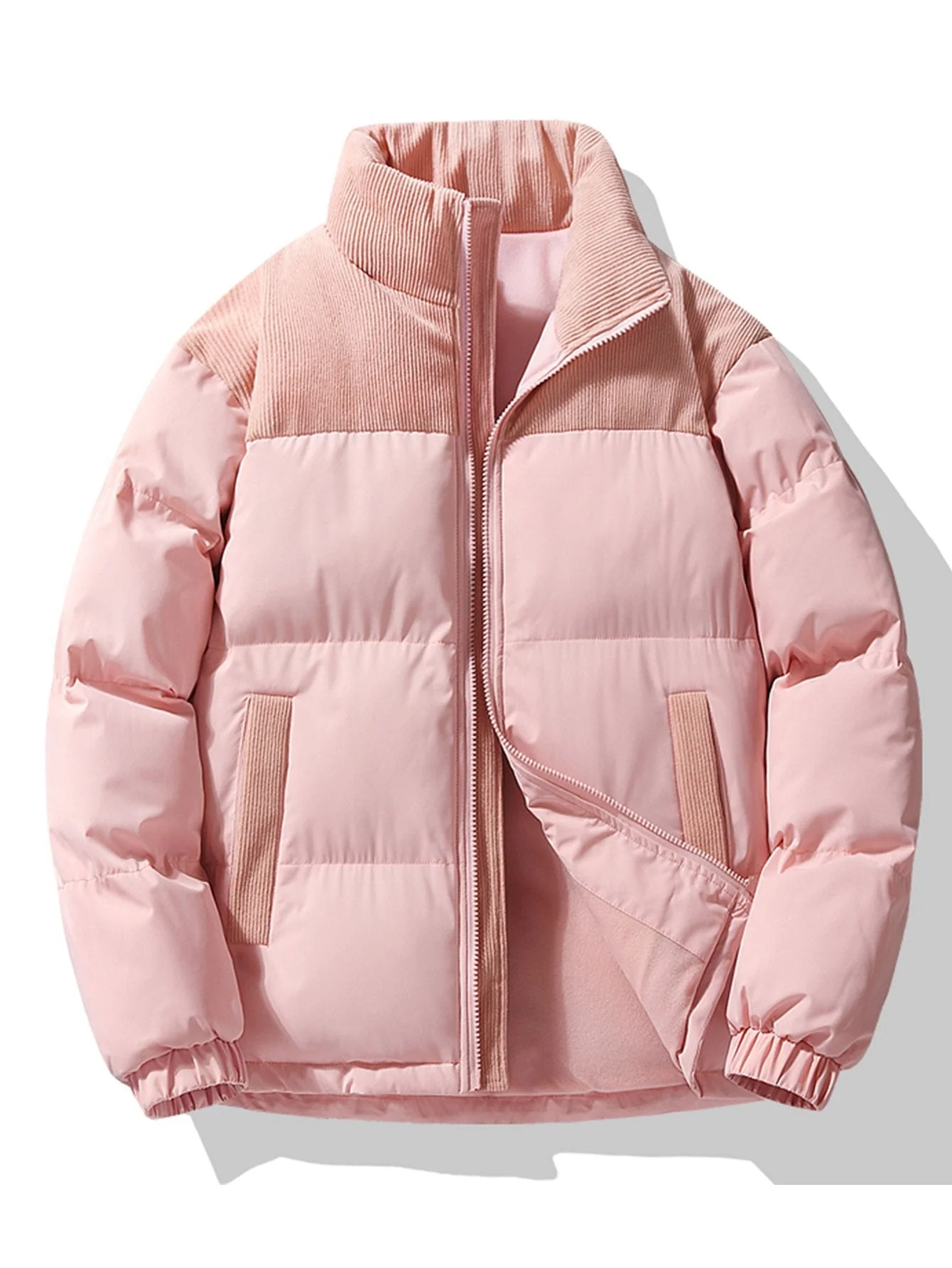 Ezra | Corduroy Patchwork Puffer Jacket - Image 11