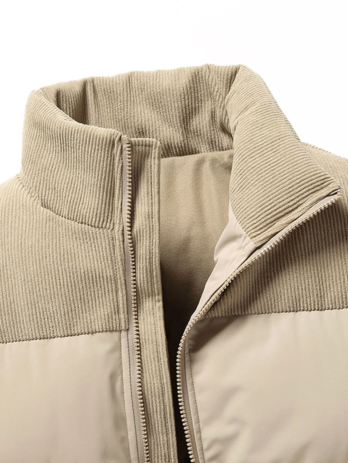 Ezra | Corduroy Patchwork Puffer Jacket - Image 2