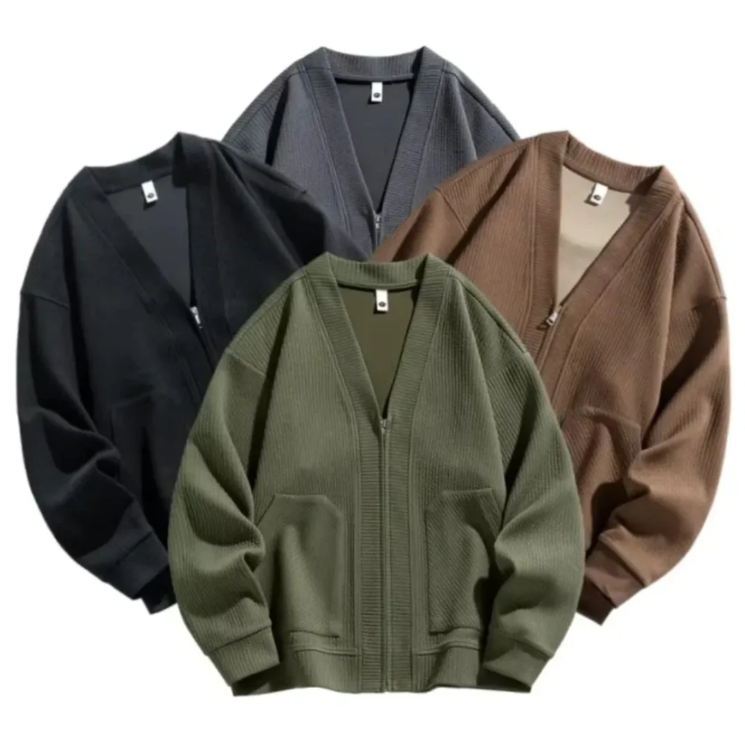Ezra | Lucas Waffle Knit Cardigan - Image 2