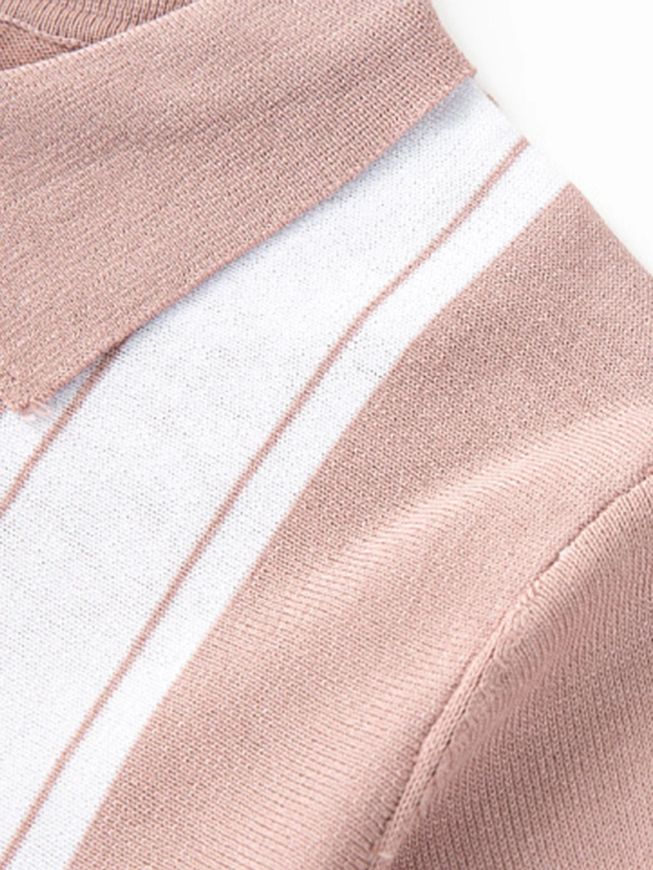 Ezra | Striped Short Sleeve Sweater Polo - Image 5
