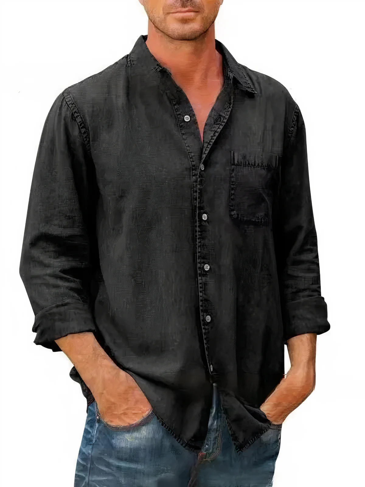 Fabian® | Long Sleeve Denim Shirt - Image 3