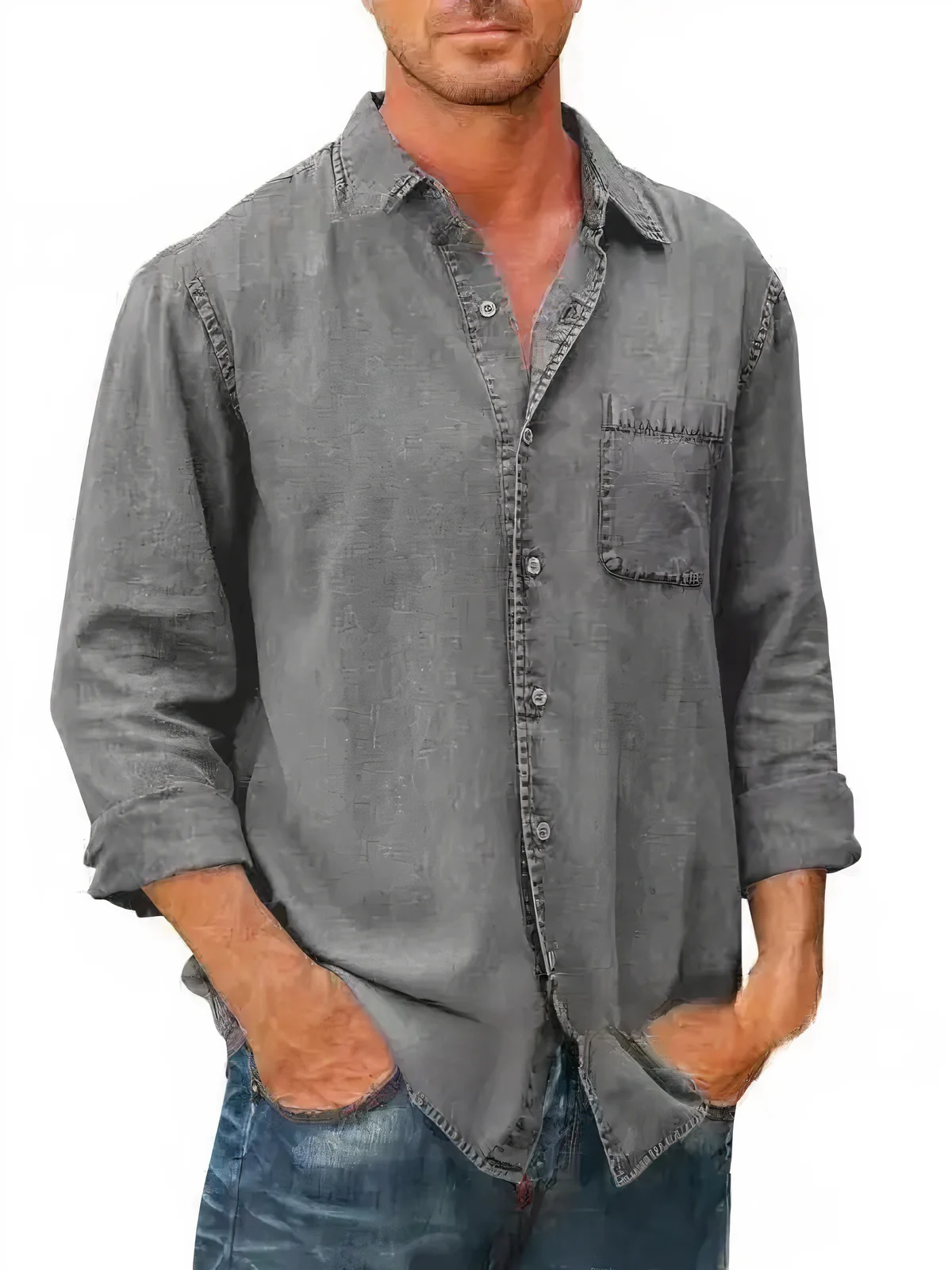 Fabian® | Long Sleeve Denim Shirt - Image 5