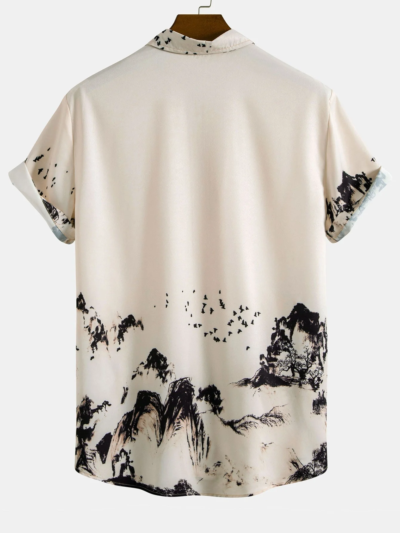 Facundo® | Ink Mountain Shirt & Man Mid Length Drawstring Swim Shorts - Image 3