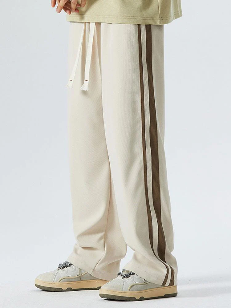 Faustino® | Vintage Side Stripe Loose Fit Straight Leg Pants - Image 2