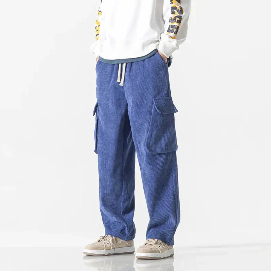 Fausto | River Drawstring Corduroy Cargo Pants - Image 3