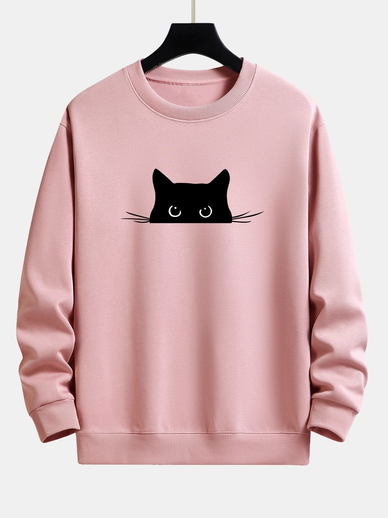 Federico® | Black Cat Print Relax Fit Sweatshirt - Image 3