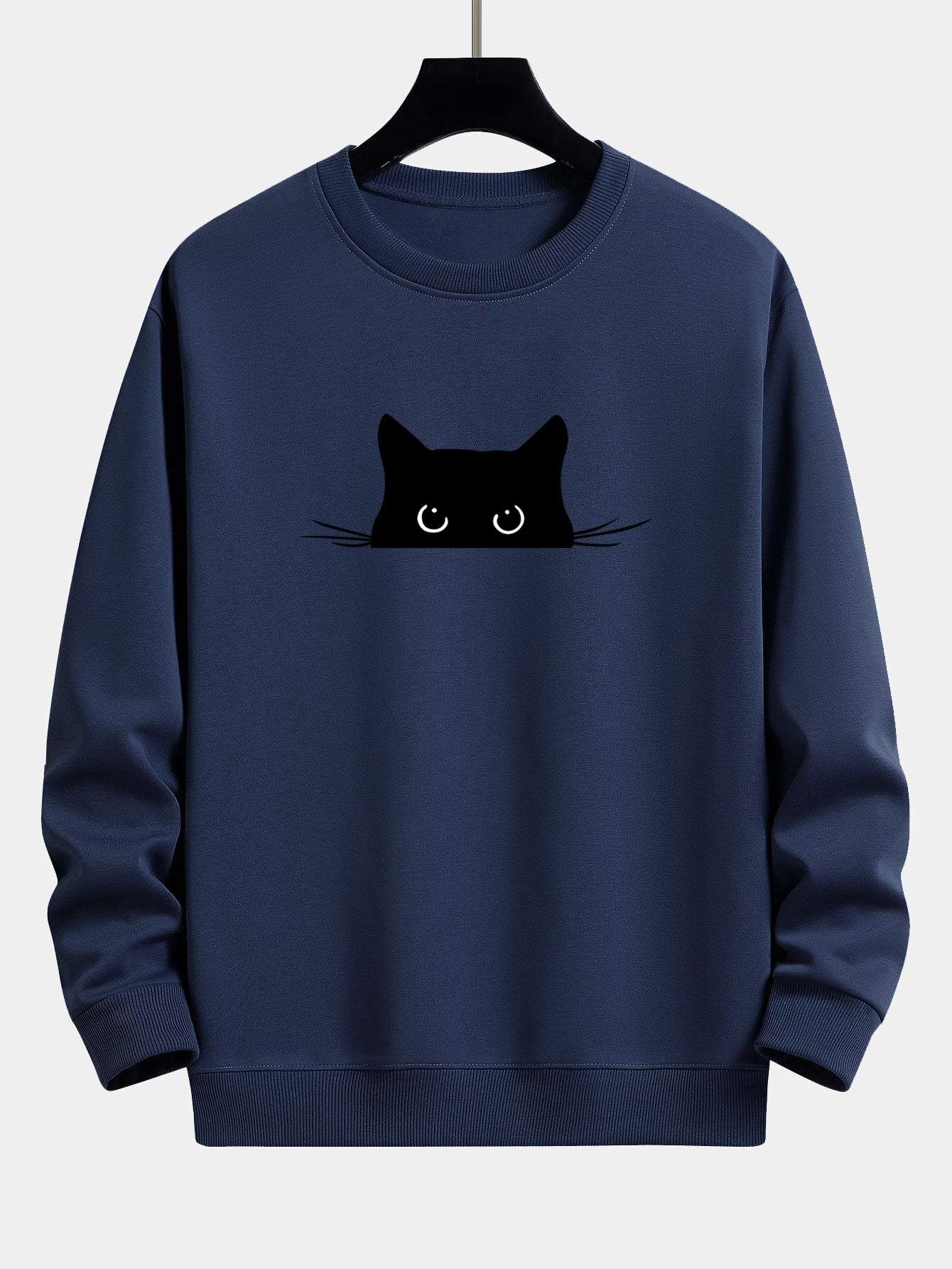 Federico® | Black Cat Print Relax Fit Sweatshirt - Image 5
