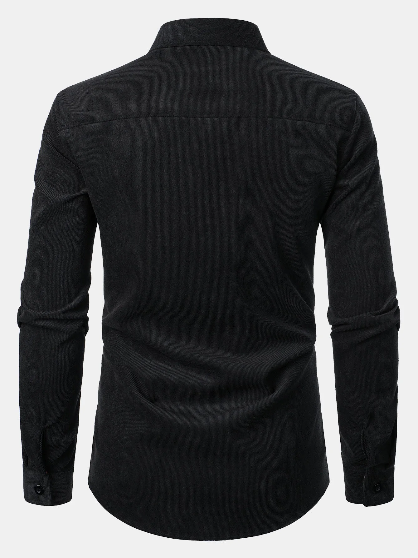Felicio® | Corduroy Plaid Panel Button Up Shirt - Image 11