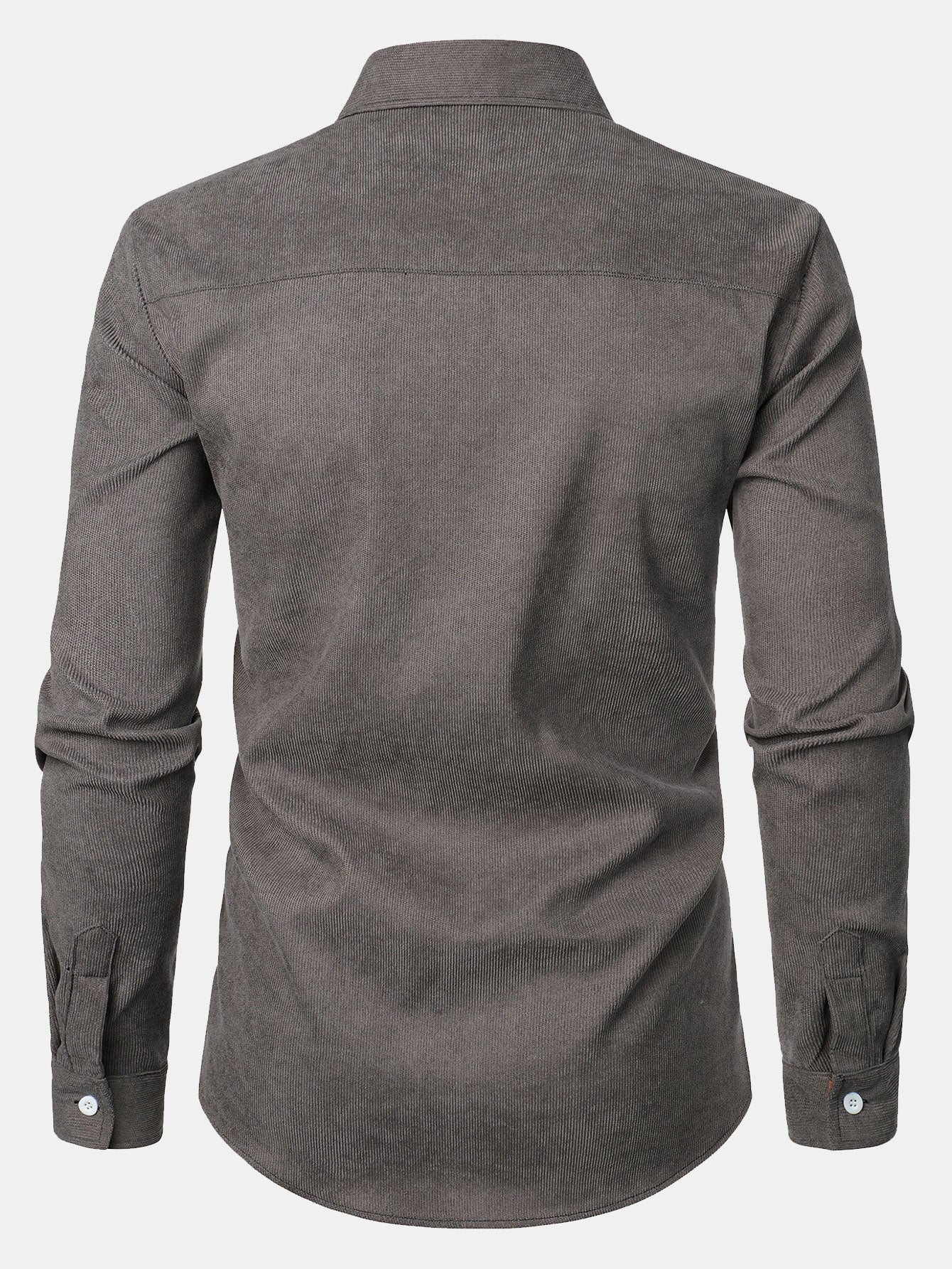 Felicio® | Corduroy Plaid Panel Button Up Shirt - Image 6