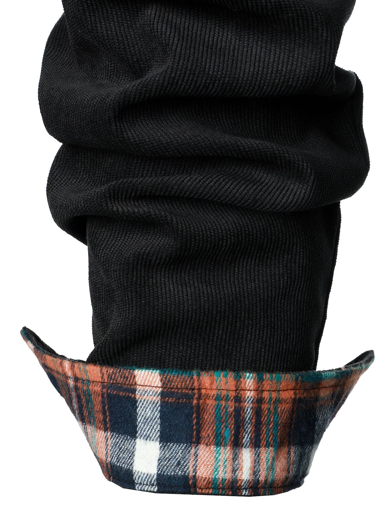 Felicio® | Corduroy Plaid Panel Button Up Shirt - Image 9