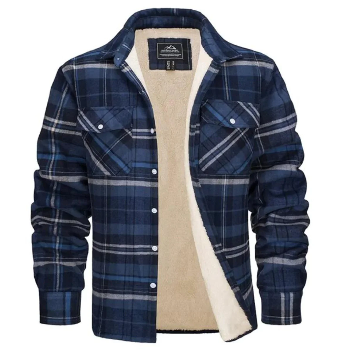 Felicio® | Men’s Fleece Jacket With Check Pattern - Image 10