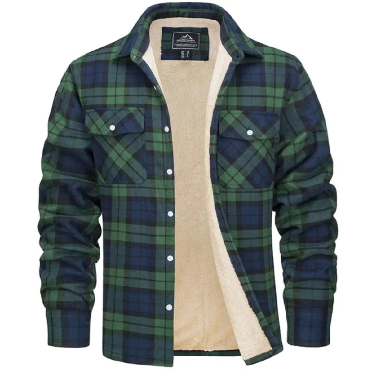 Felicio® | Men’s Fleece Jacket With Check Pattern - Image 4