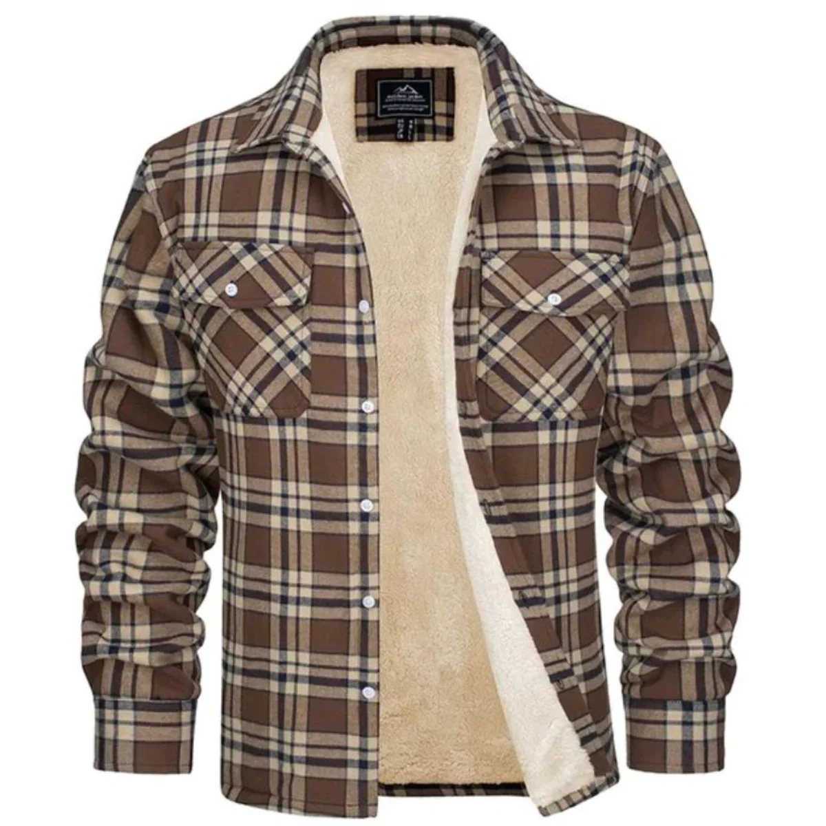 Felicio® | Men’s Fleece Jacket With Check Pattern - Image 8