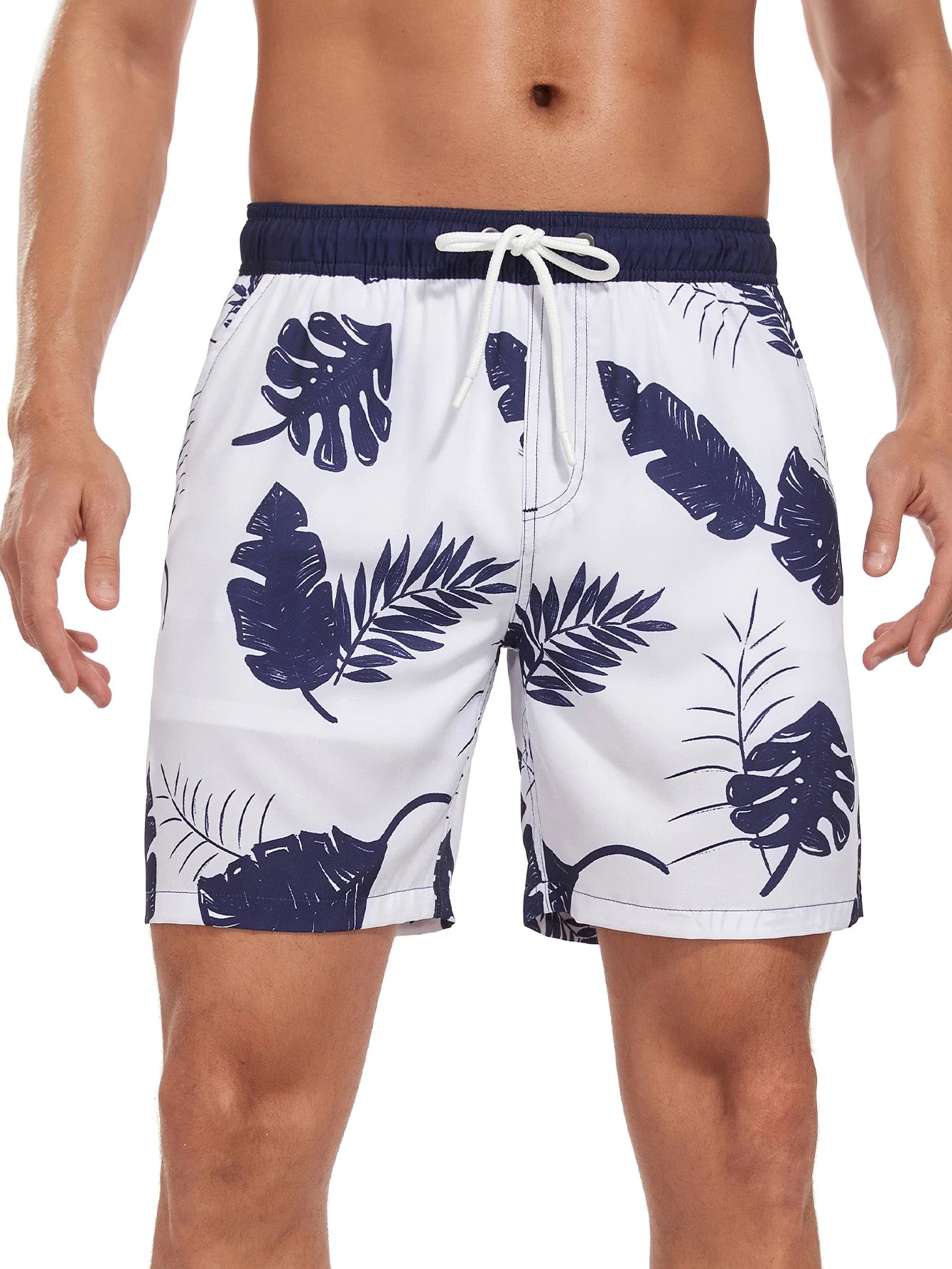 Felipe® | Tropical Leaves Print Swim Shorts - Image 4