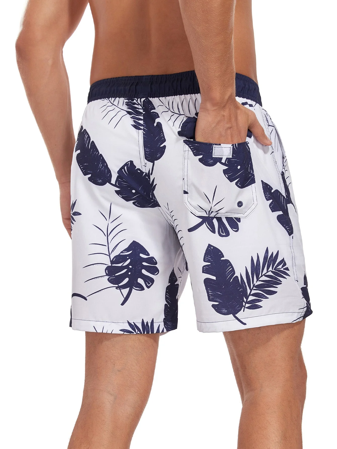 Felipe® | Tropical Leaves Print Swim Shorts - Image 5