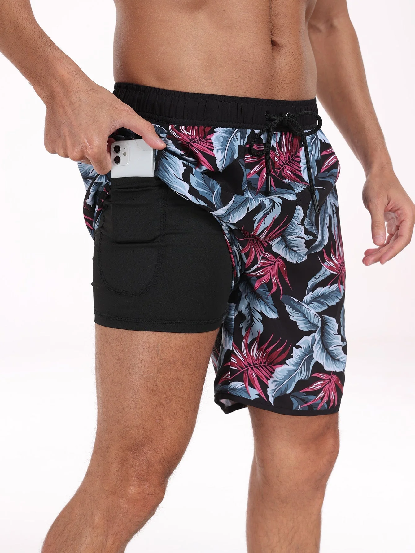 Félix® | Leaf Print Swim Shorts - Image 3