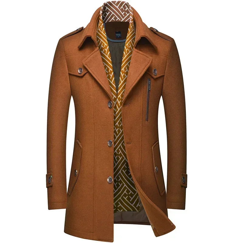Fénix | Slim men's coat with modern interior pattern - Image 5