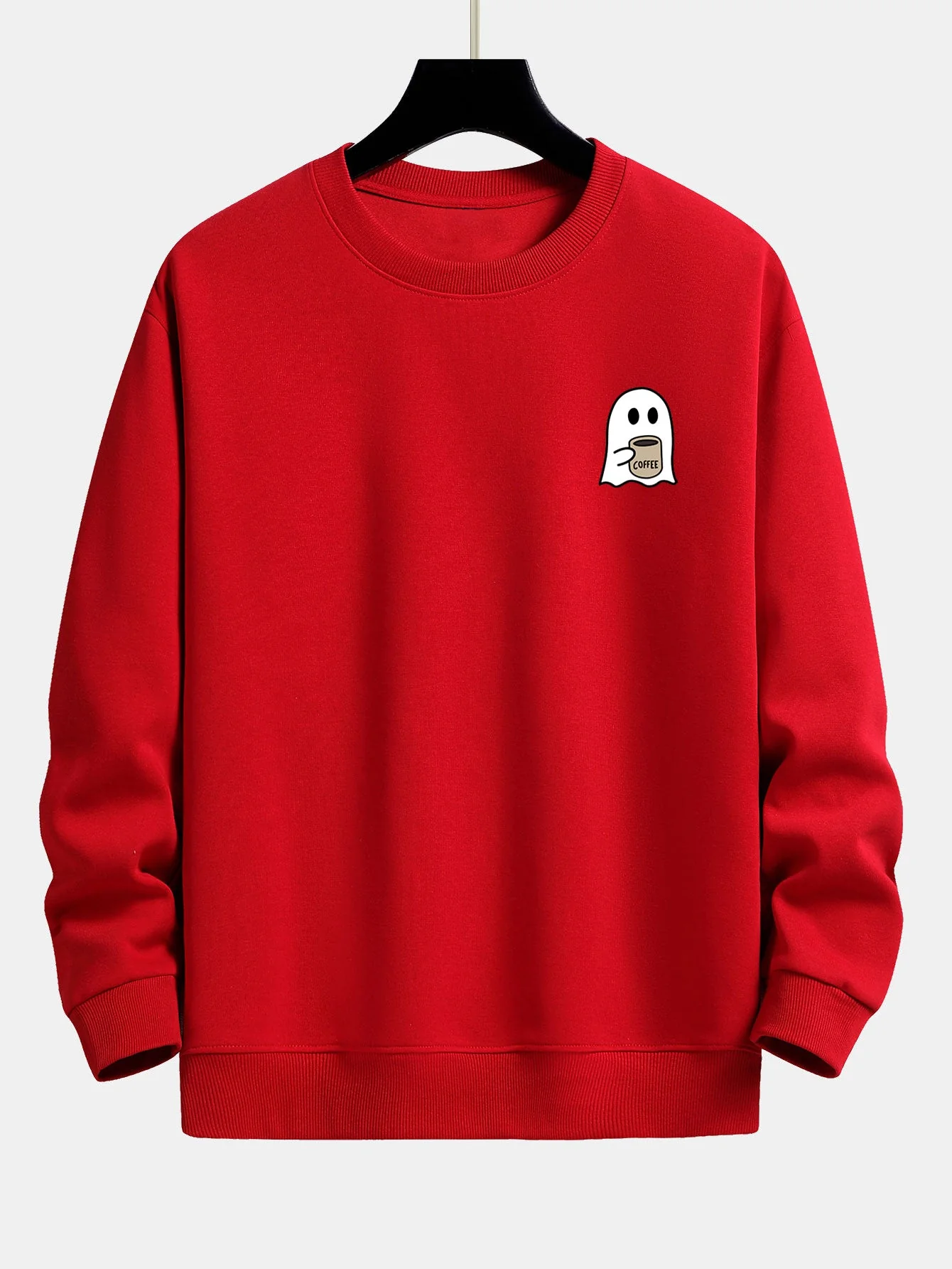 Ferdinand® | Ghost Drinking Coffee Print Relax Fit Sweatshirt - Image 10