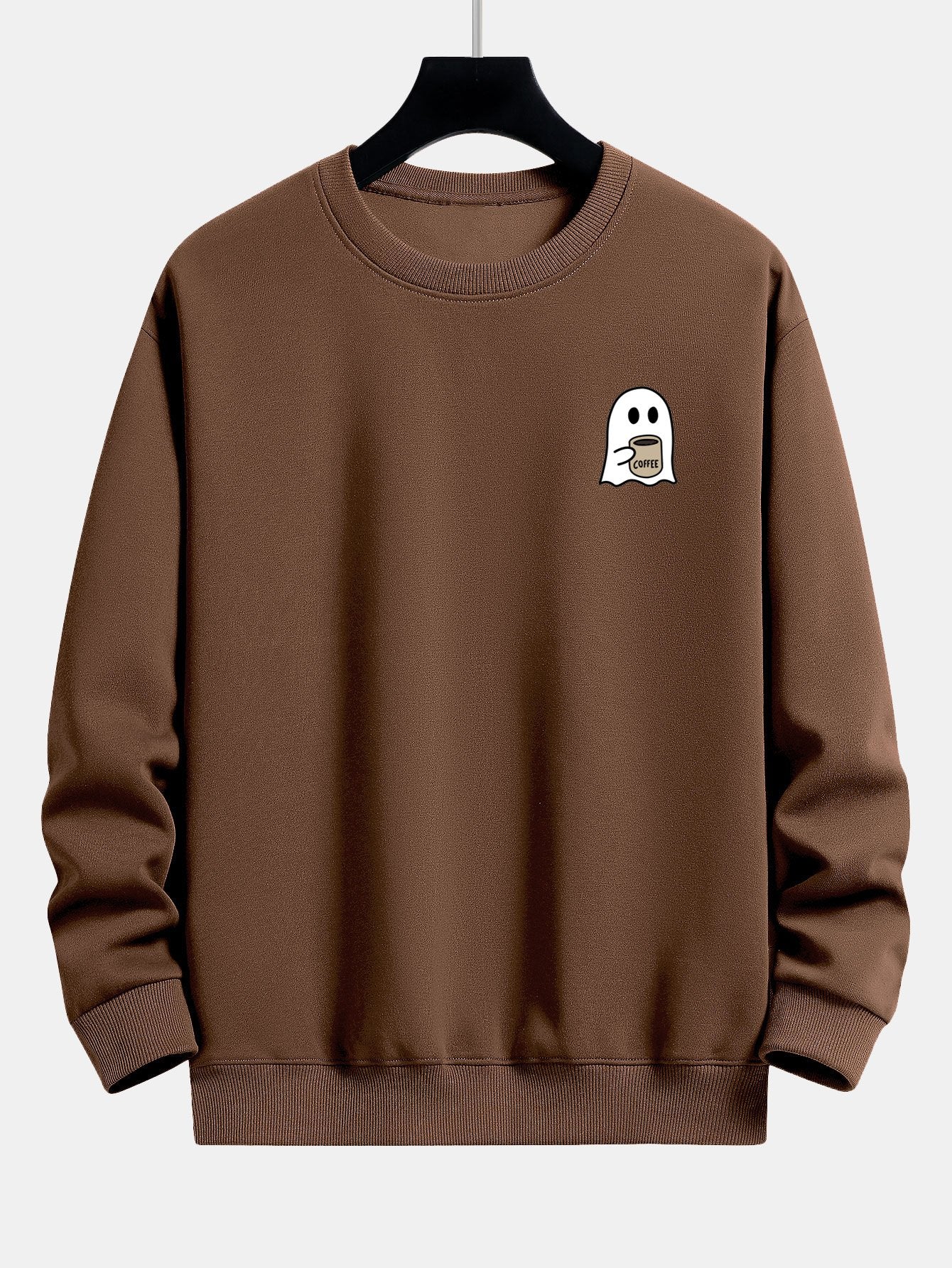 Ferdinand® | Ghost Drinking Coffee Print Relax Fit Sweatshirt - Image 2