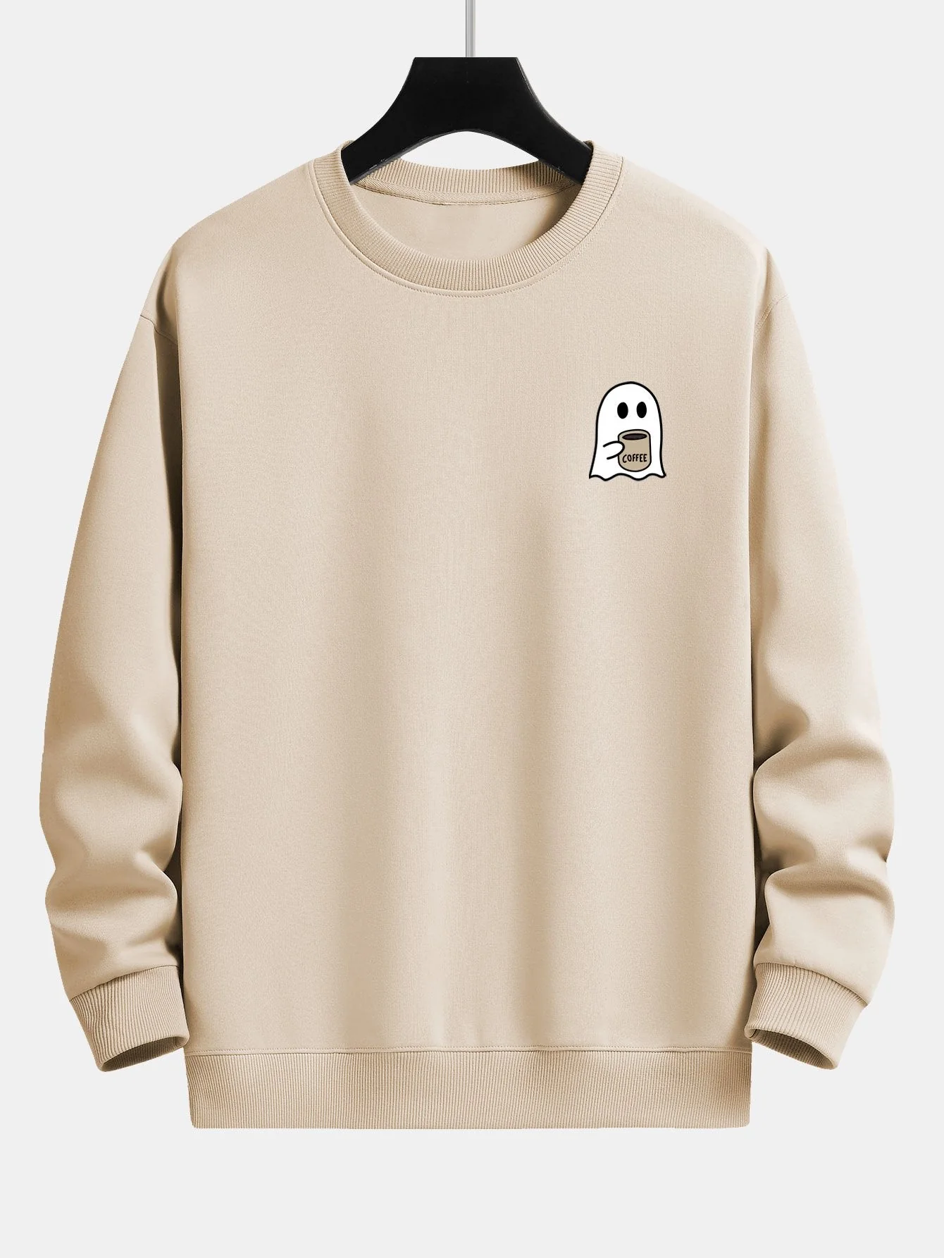 Ferdinand® | Ghost Drinking Coffee Print Relax Fit Sweatshirt - Image 3