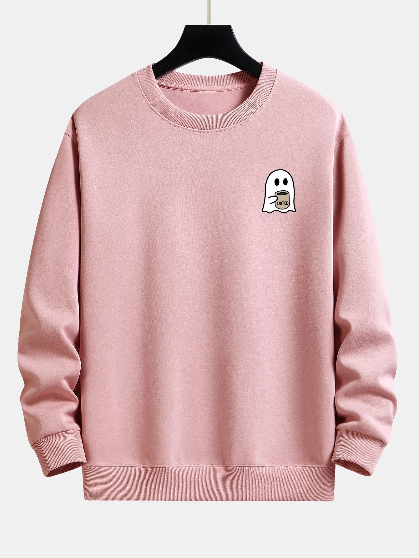 Ferdinand® | Ghost Drinking Coffee Print Relax Fit Sweatshirt - Image 4