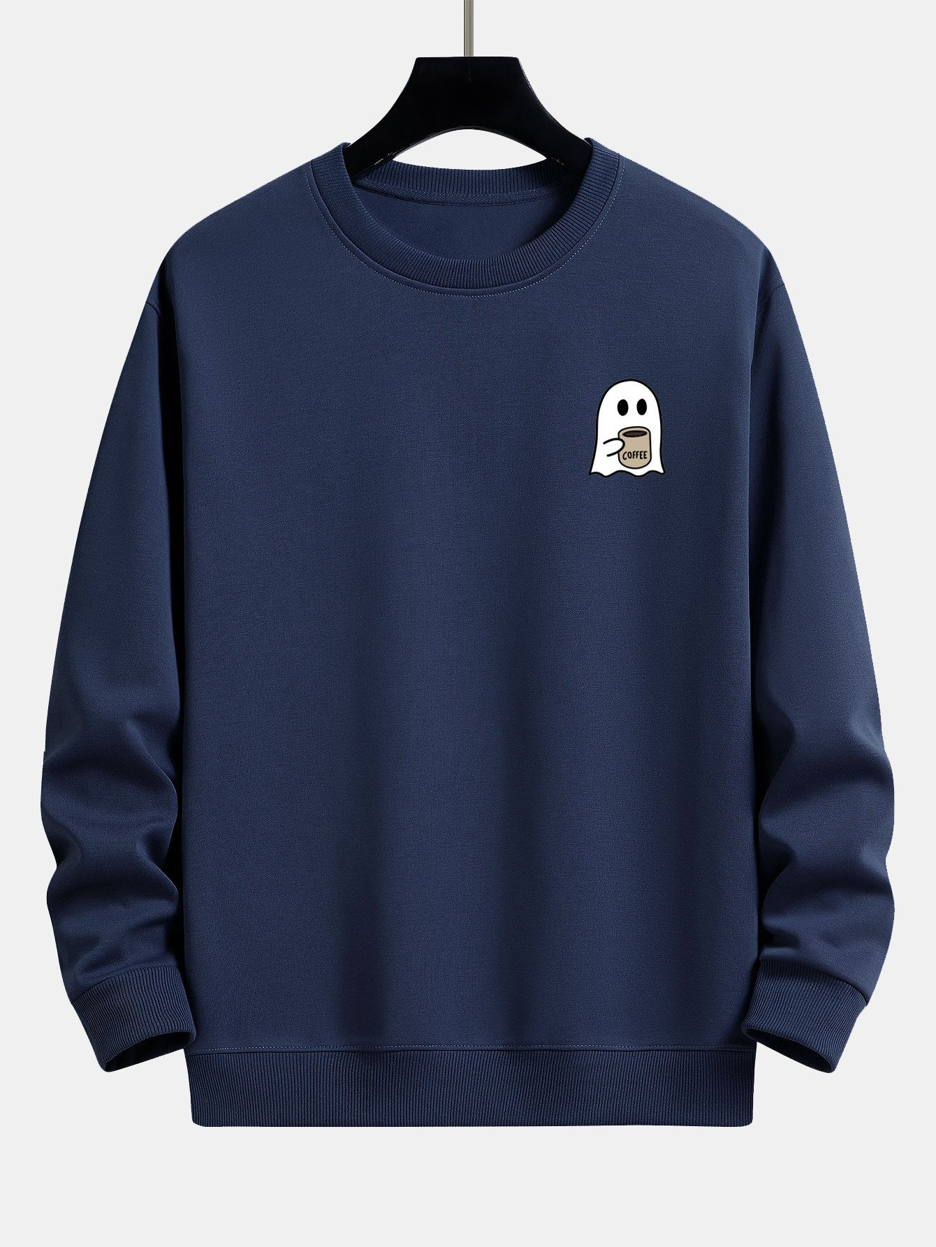 Ferdinand® | Ghost Drinking Coffee Print Relax Fit Sweatshirt - Image 5
