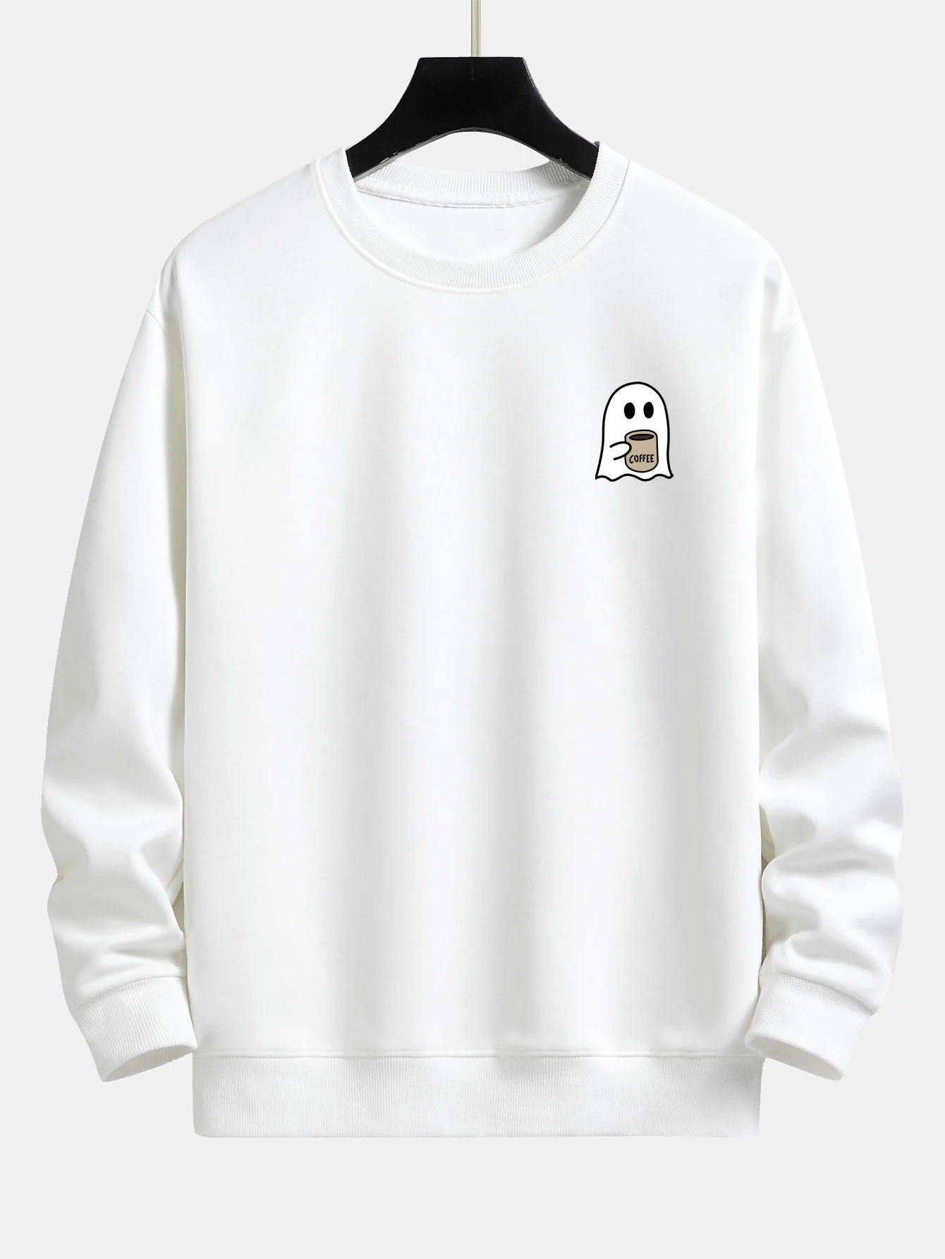 Ferdinand® | Ghost Drinking Coffee Print Relax Fit Sweatshirt - Image 6
