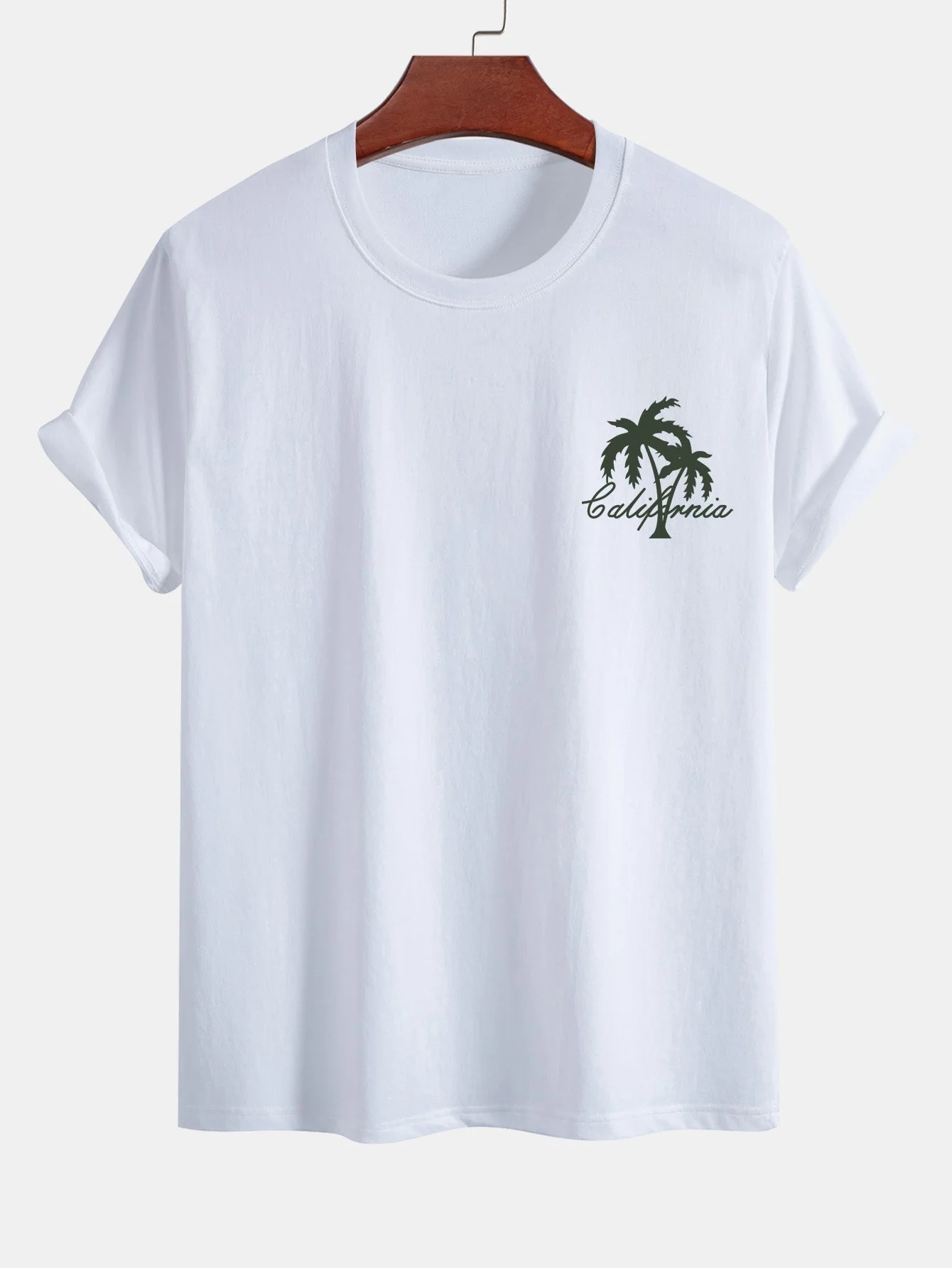 Fermín® | Palm Tree Print Cotton T-Shirt & Swim Shorts - Image 2