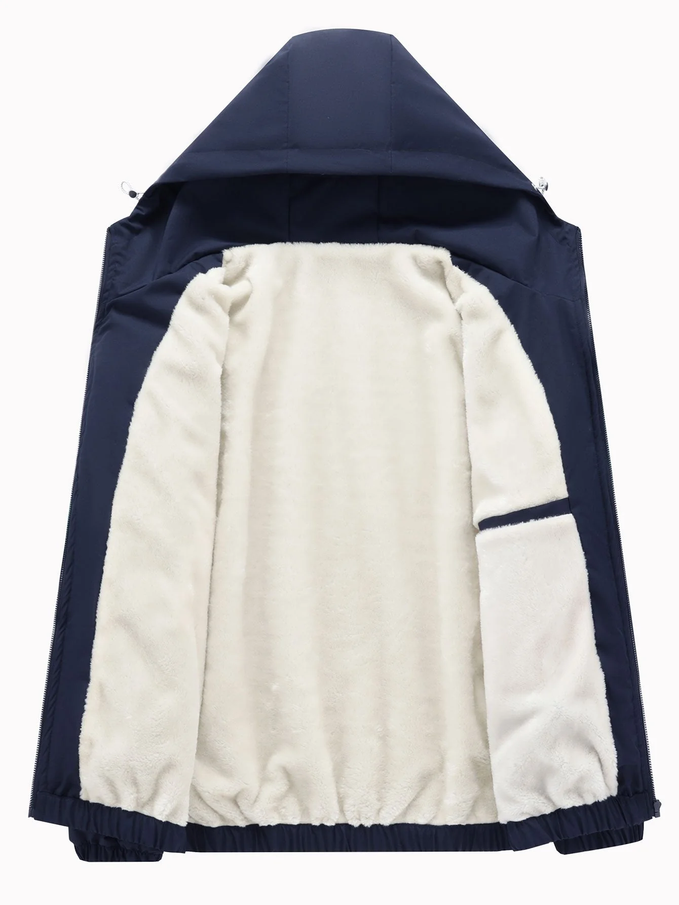 Fernando | Teddy Fleece Lined Color Block Hooded Windbreaker - Image 10