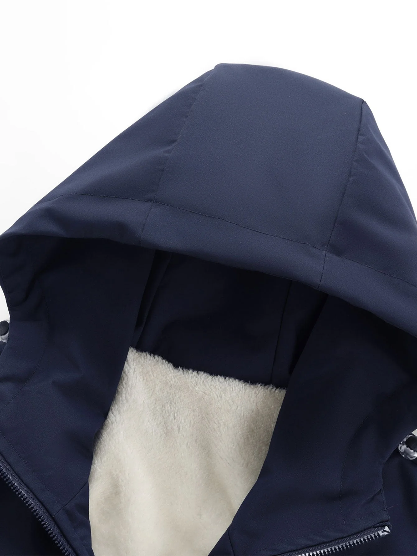 Fernando | Teddy Fleece Lined Color Block Hooded Windbreaker - Image 11