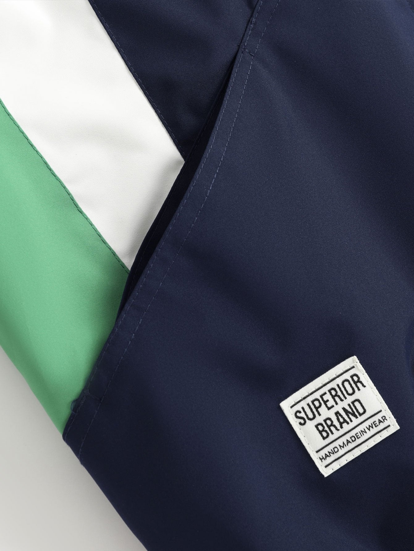 Fernando | Teddy Fleece Lined Color Block Hooded Windbreaker - Image 3