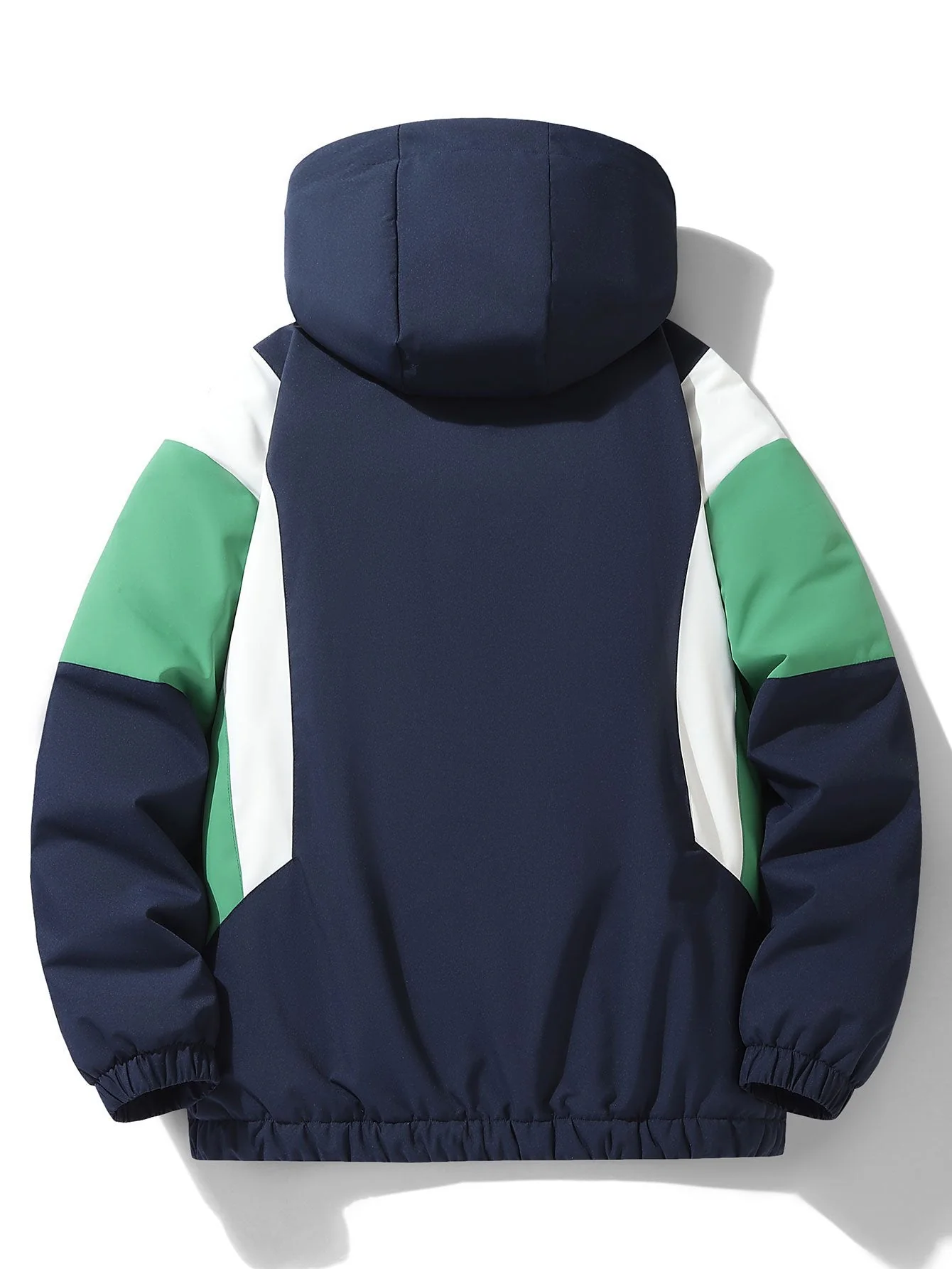 Fernando | Teddy Fleece Lined Color Block Hooded Windbreaker - Image 9