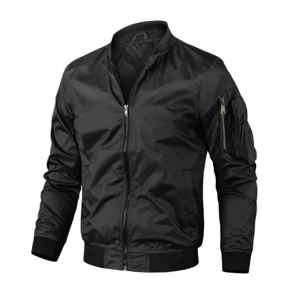 FidelĀ® | Menās Bomber Jacket With Black Trim - Image 3