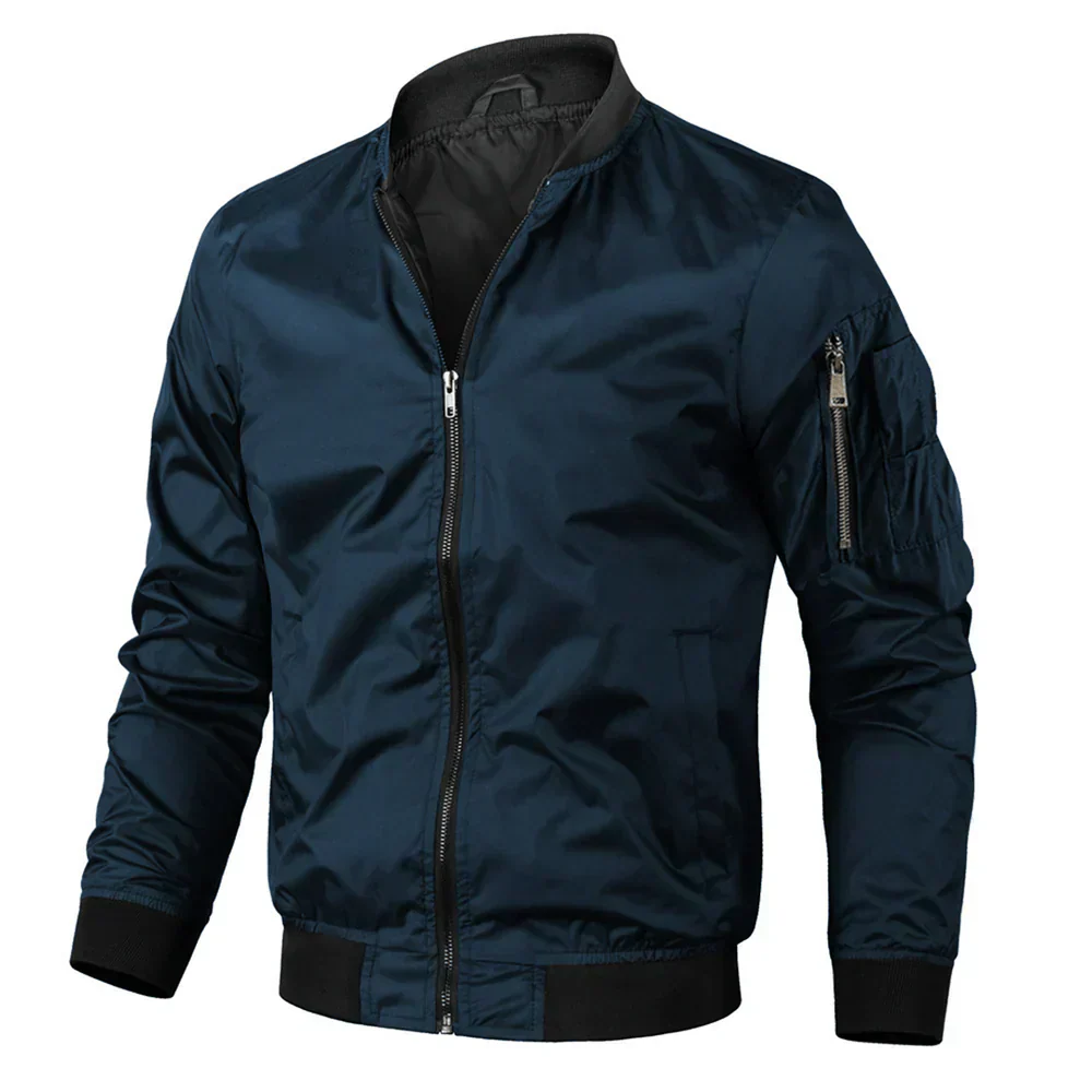 FidelĀ® | Menās Bomber Jacket With Black Trim - Image 4