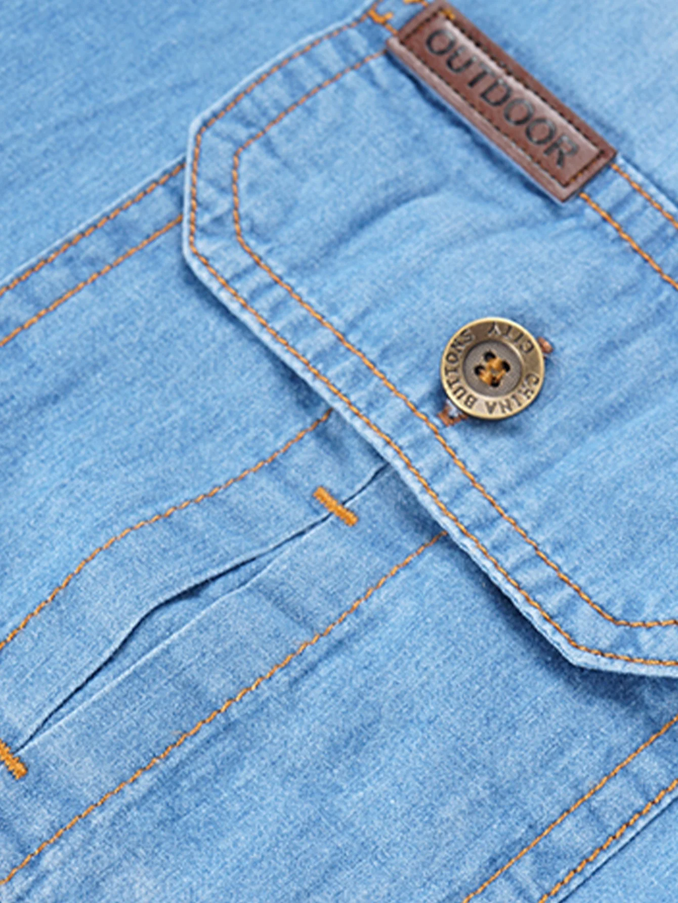 Fidel® | Washed Denim Shirt With Pockets - Image 6