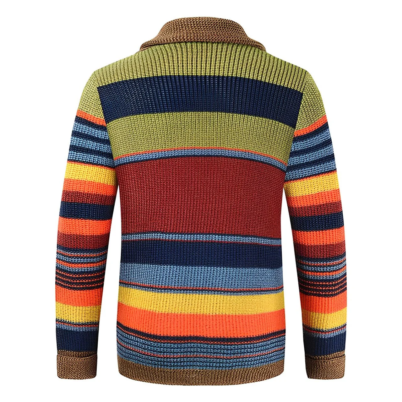Fidelio | Men's retro color-block button-front cardigan - Image 2