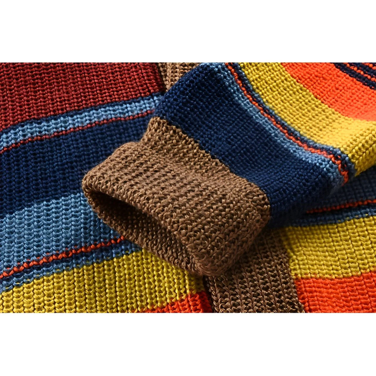 Fidelio | Men's retro color-block button-front cardigan - Image 5