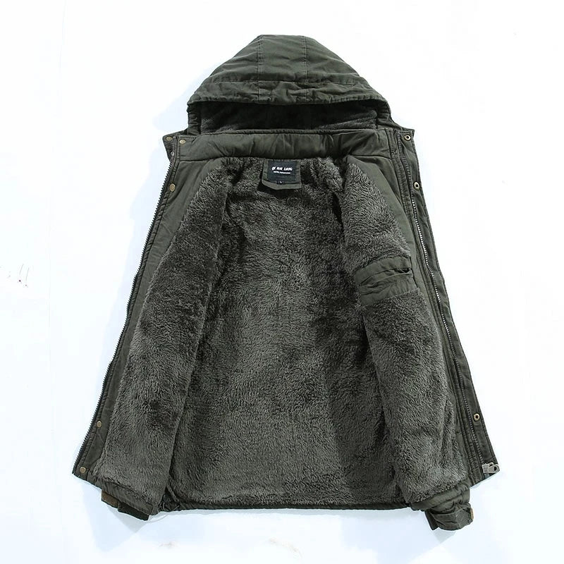 Filipo | Fleece-lined men's winter jacket with hood - Image 2