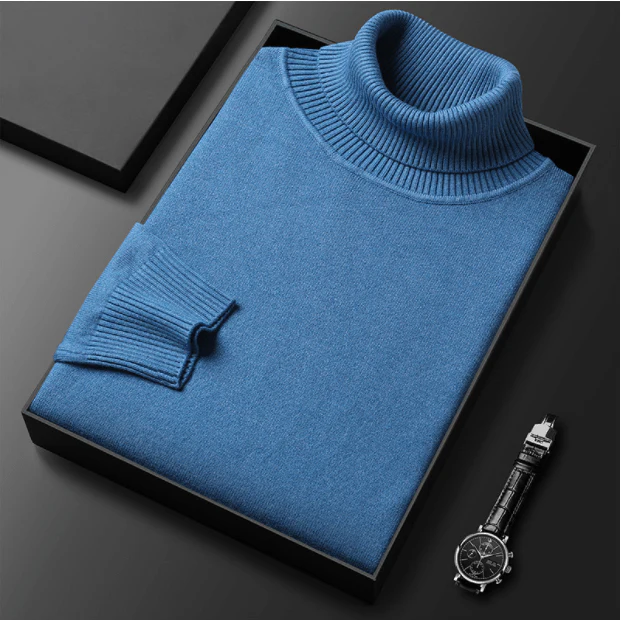 Filipo | Timeless cashmere cotton turtleneck sweater - Image 14