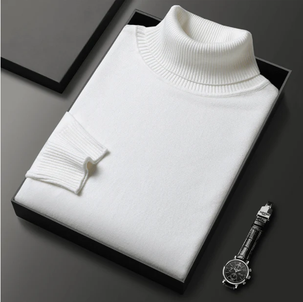 Filipo | Timeless cashmere cotton turtleneck sweater - Image 6