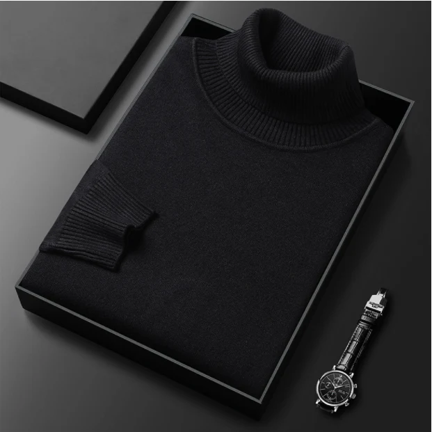 Filipo | Timeless cashmere cotton turtleneck sweater - Image 9