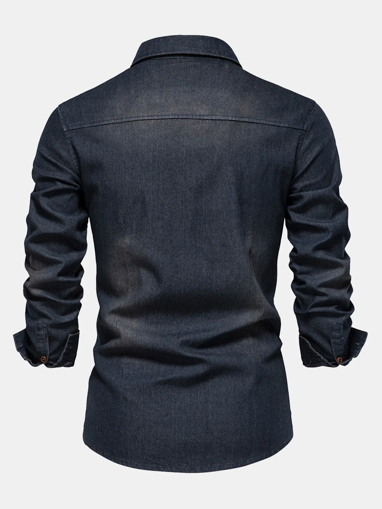 Finbar® | Washed Denim Western Shirt With Pockets - Image 5